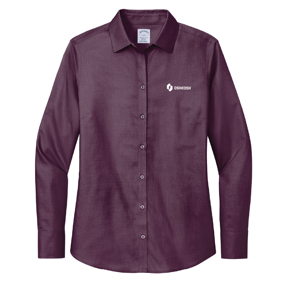 Women's Brooks Brothers® Wrinkle-Free Stretch Nailhead Shirt - Vintage Port