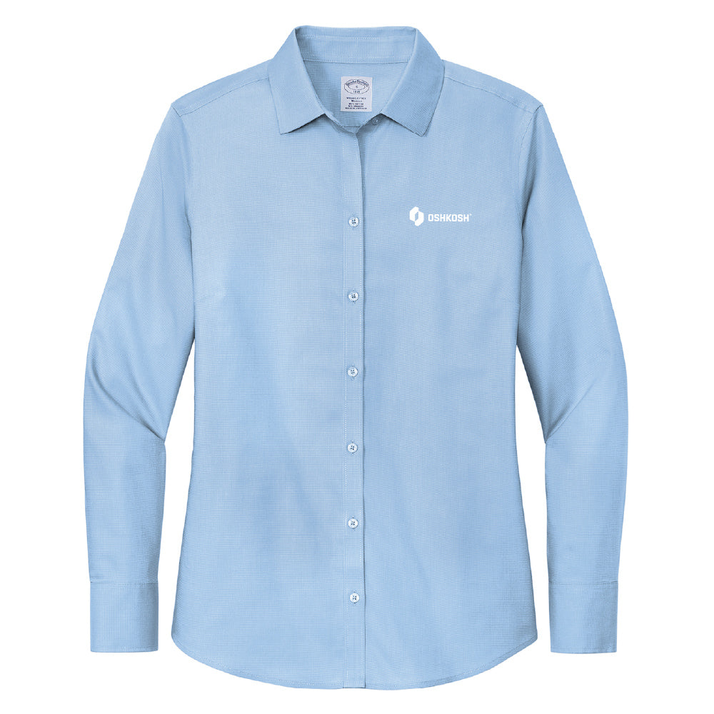 Women's Brooks Brothers® Wrinkle-Free Stretch Nailhead Shirt - Newport Blue