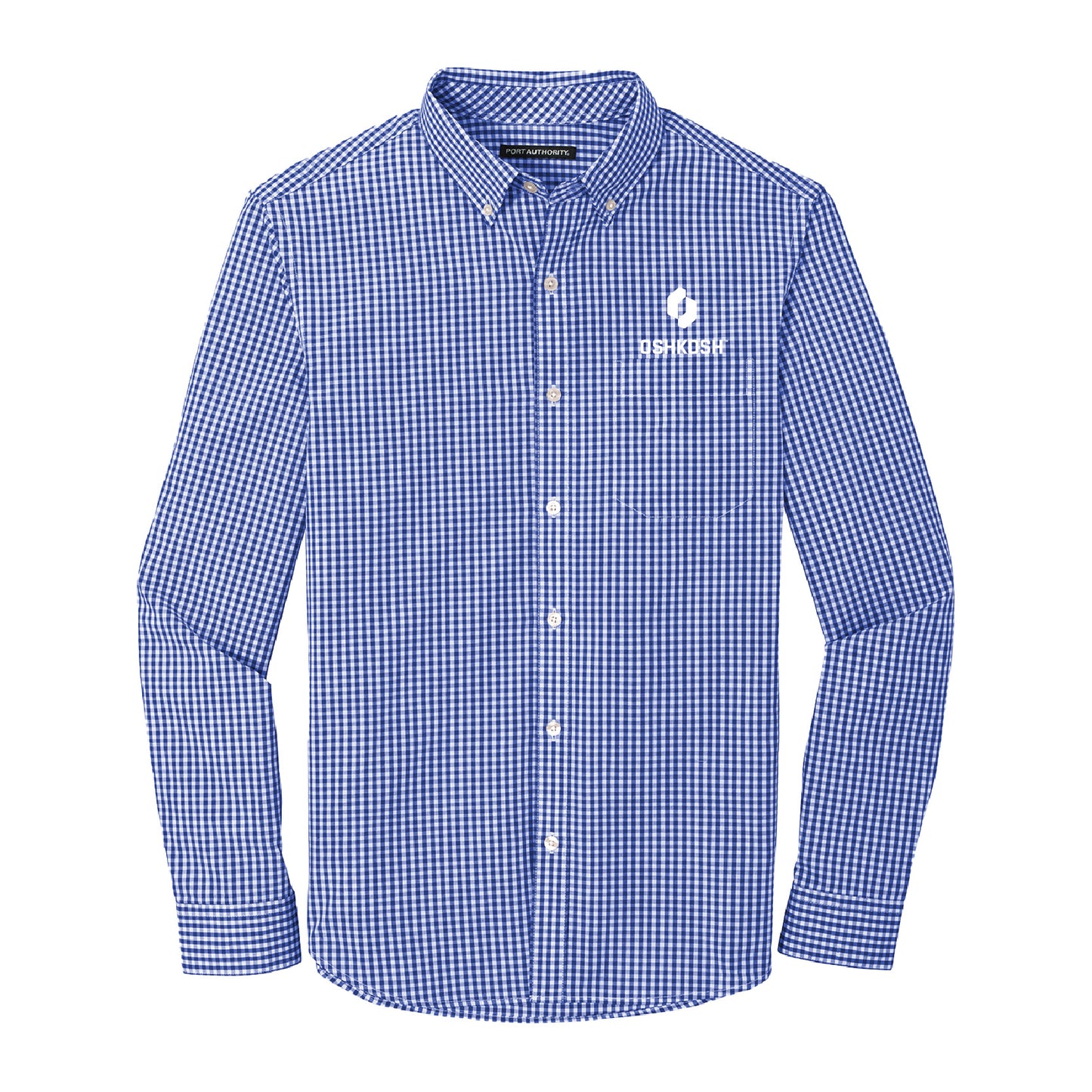 Men's Gingham Easy Care L/S Shirt - True Royal