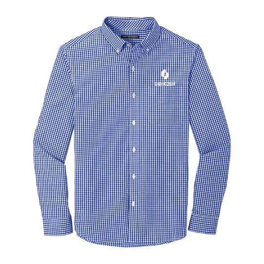 Men's Gingham Easy Care L/S Shirt - True Royal