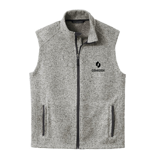 Men's Sweater Fleece Vest - Grey Heather