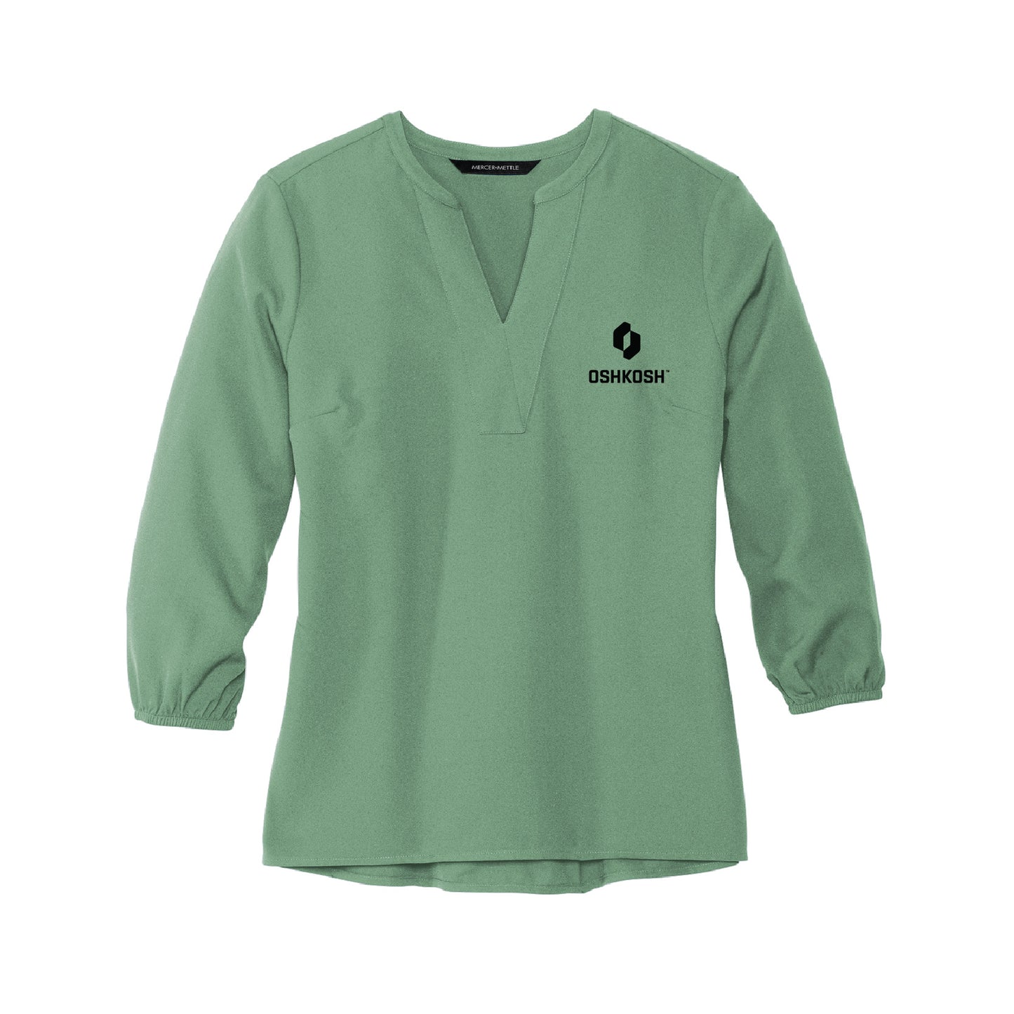 Women's Stretch Crepe 3/4-Sleeve Blouse - Sage