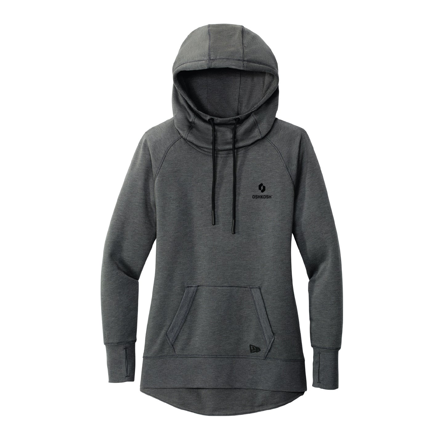 Women's New Era Triblend Hooded Sweatshirt - Black Heather