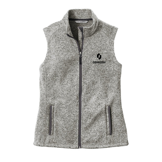 Women's Sweater Fleece Vest - Grey Heather